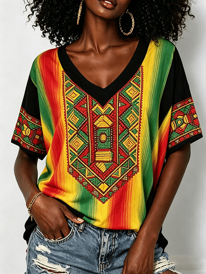 Black Pride, Juneteenth Celebration Printed Casual T-Shirt