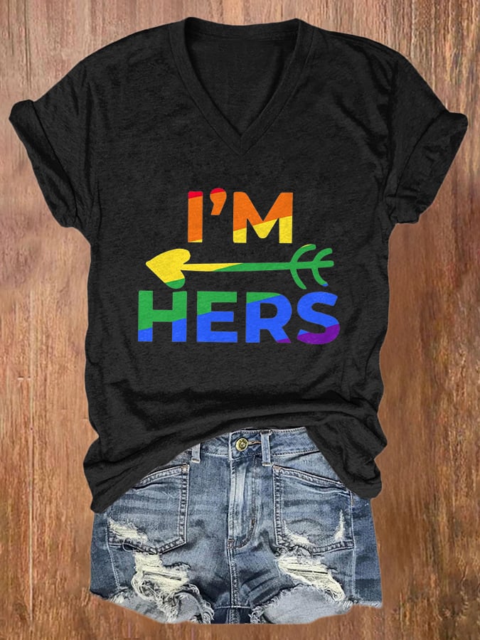 I'm Hers Print Short Sleeve T-Shirt