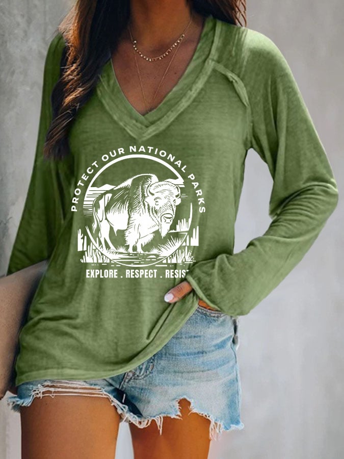 Women's Protect Our National Parks Printed T-Shirt