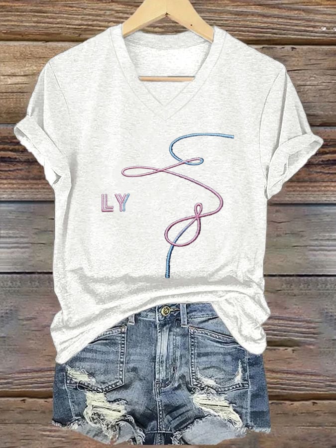 Women's K-pop Print Short-sleeved T-shirt