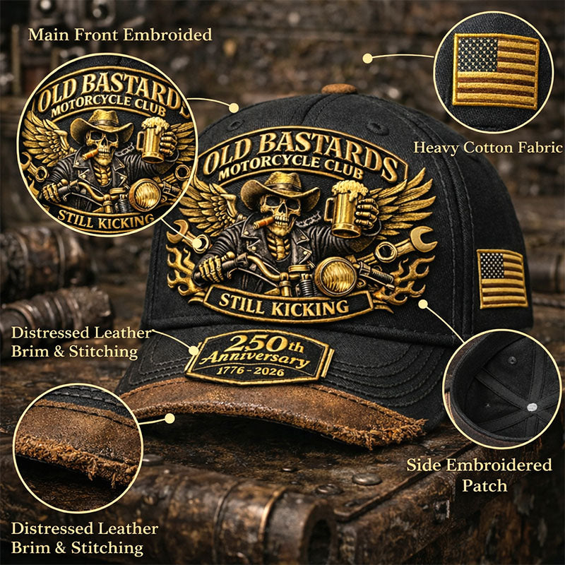 Vintage Distressed "Old Club" Lifetime Member Printed Hat