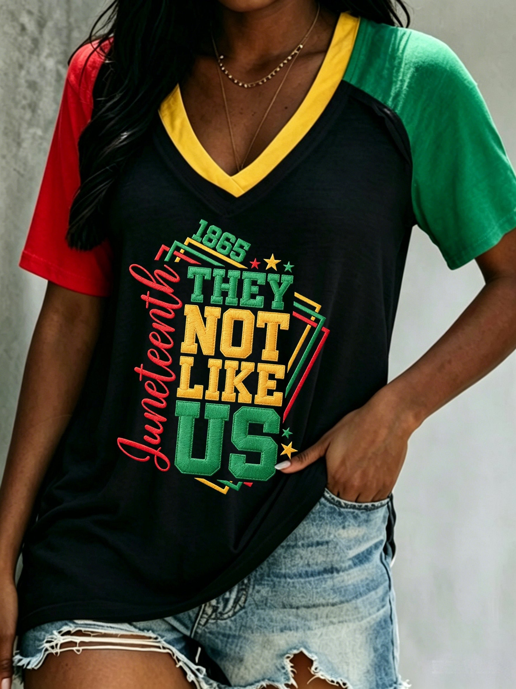 Women's Juneteenth Print Casual Crewneck Top