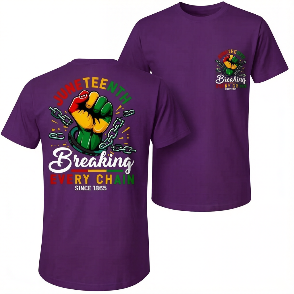 Unisex Juneteenth 1865 Hot Stamped T-Shirt
