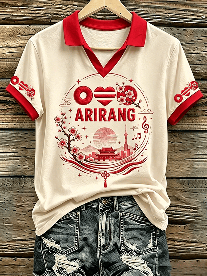 🔥Buy 3 Get 15% Off🔥Music Lovers' Collared Comfortable Women's Short-Sleeved T-Shirt
