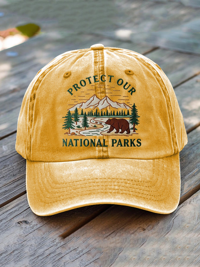 Unisex National Park Protection Washed Cotton Hat