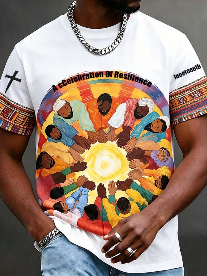 Men's Juneteenth A Celebration Of Resilience Casual T-Shirts