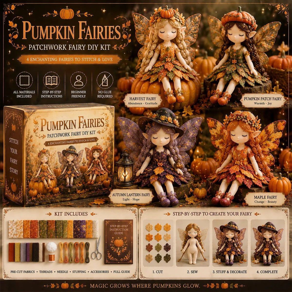 🔥HOT SALE 49% OFF - 🧚A Fairy Tale You Can Stitch – DIY Patchwork Fairy Doll Collection🧵