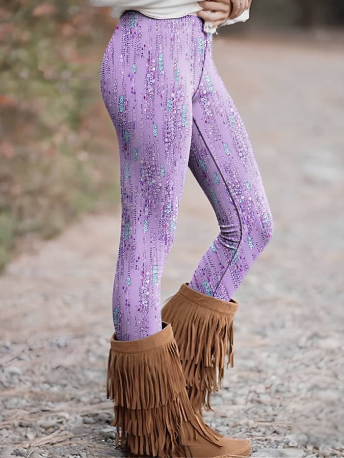 Women's Art Design Printed Slim Fit Leggings