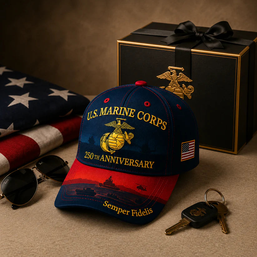 ❤️Handmade Devil Dog USMC 250th Birthday Commemorative Cap 🇺🇸