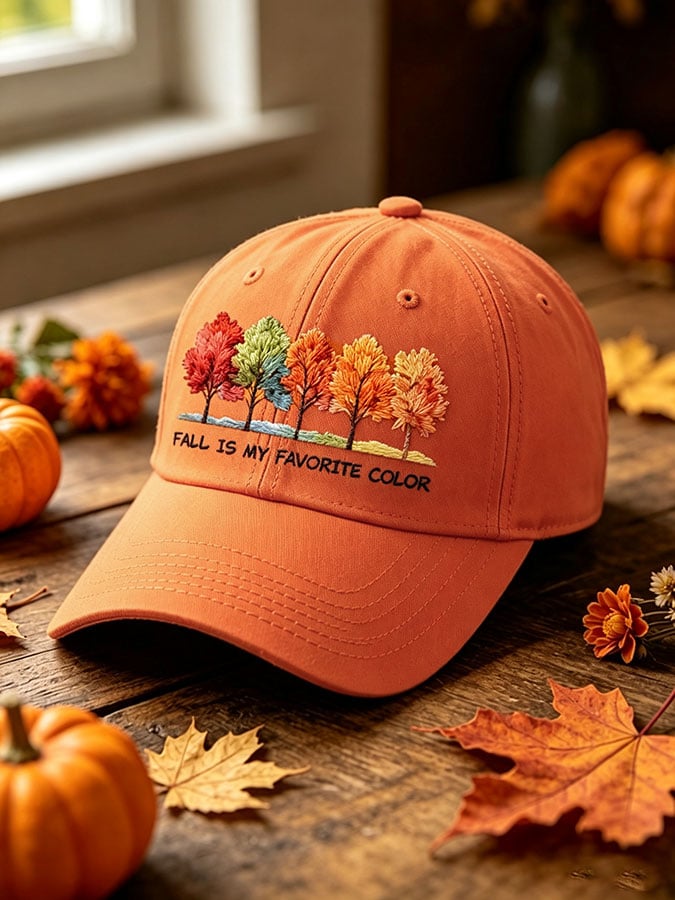 Unisex FALL IS MY FAVORITE COLOR Print Baseball Cap