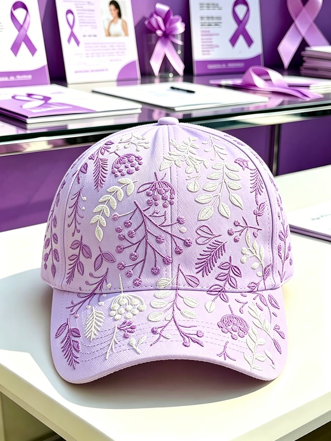 Purple Art Print Cap
