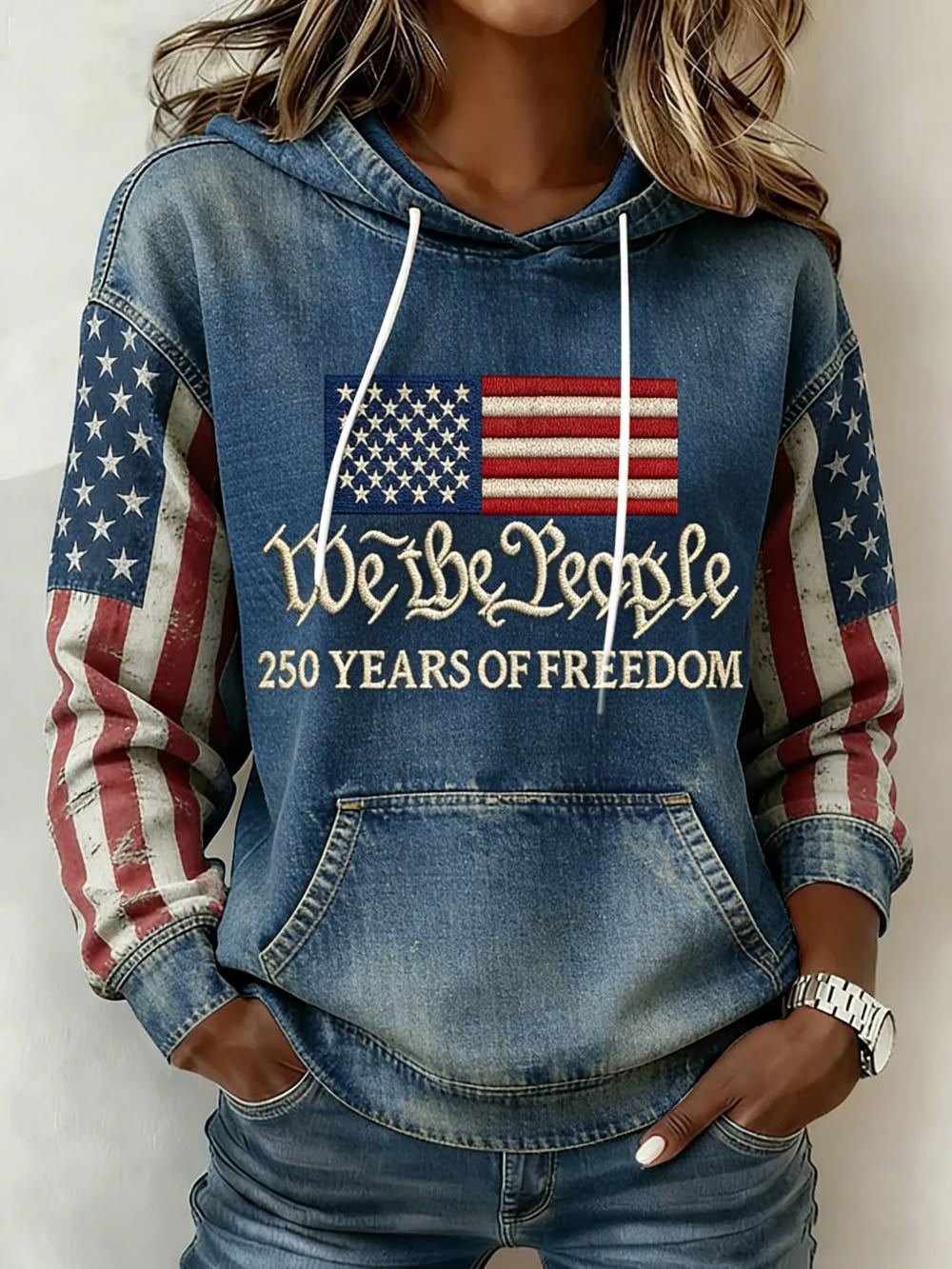 Women's We The People 250 Years of Freedom Print Casual Hoodie