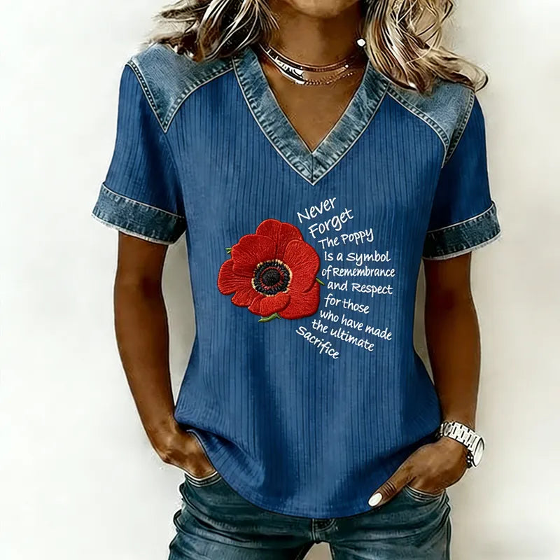 Women's Memorial Day Red Friday Printed T-Shirt