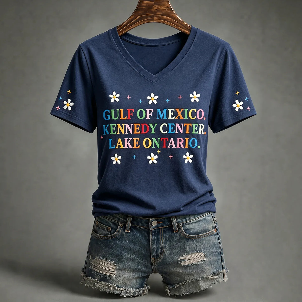 Women's Fdt Gulf Of Mexico Kennedy Center Lake Ontario V-neck T-shirt