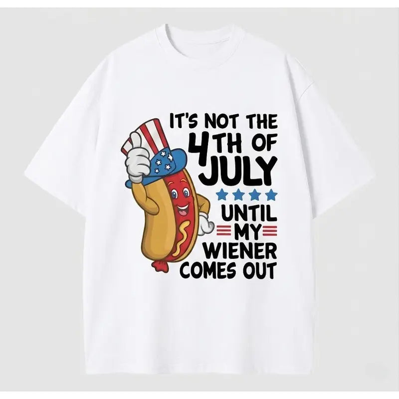 4th of July Funny Wiener T-shirt Partying Grilling Fourth Humor Gift