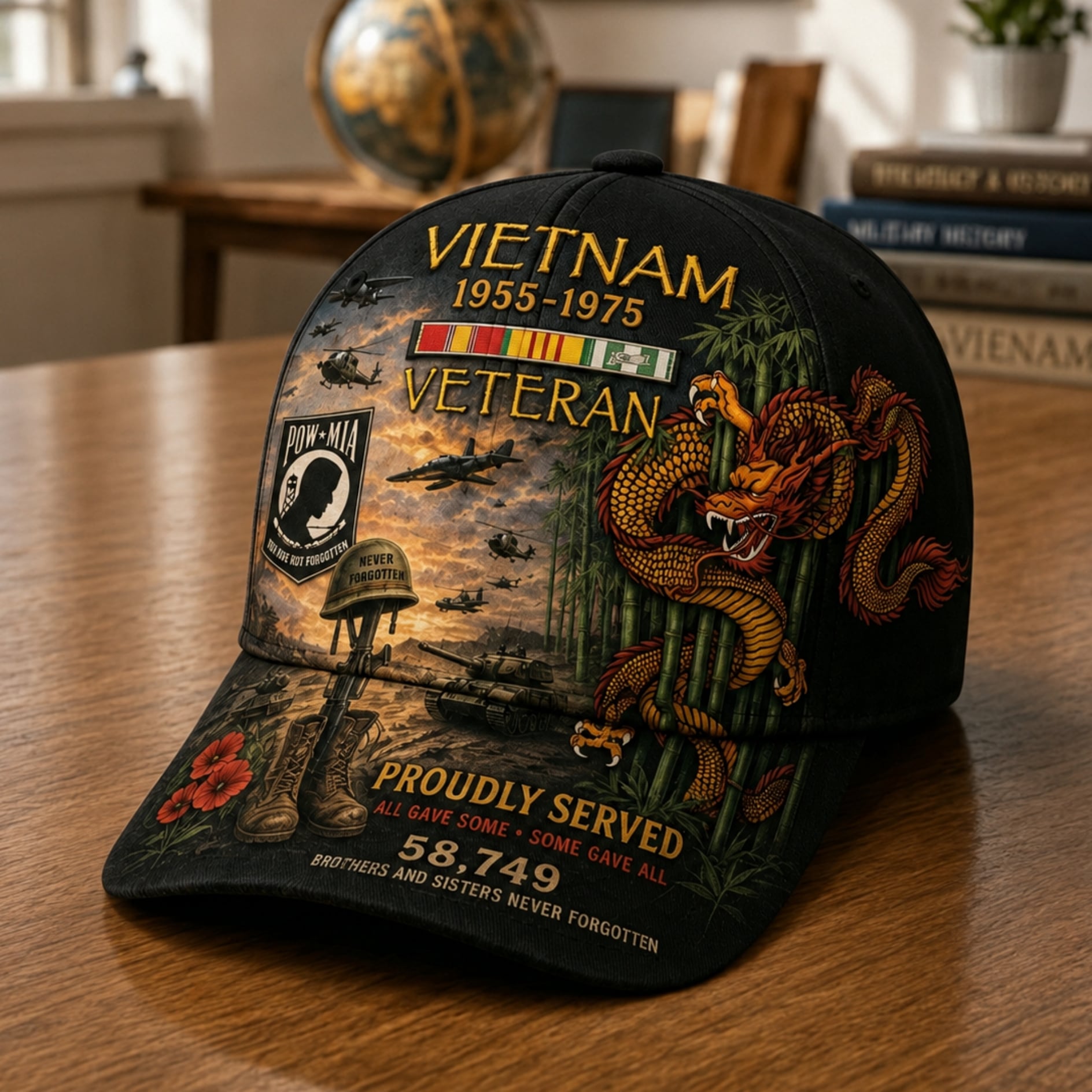 🎁Vietnam Veteran 1955–1975 Memorial Cap