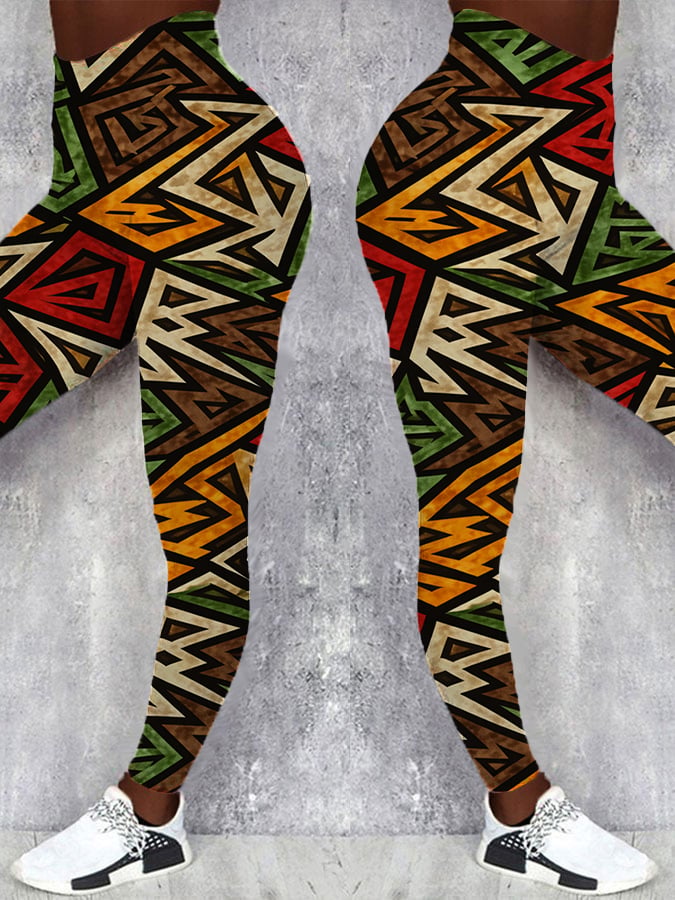 Black Culture Full Print Yoga Leggings