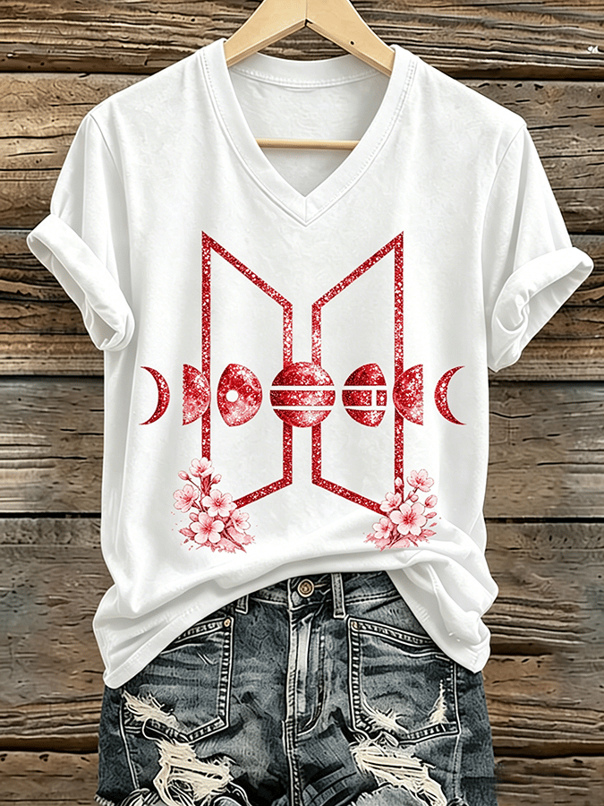 🔥Buy 3 Get 15% Off🔥Music Lovers' Pure Cotton Comfortable V-Neck Short-Sleeved T-Shirt
