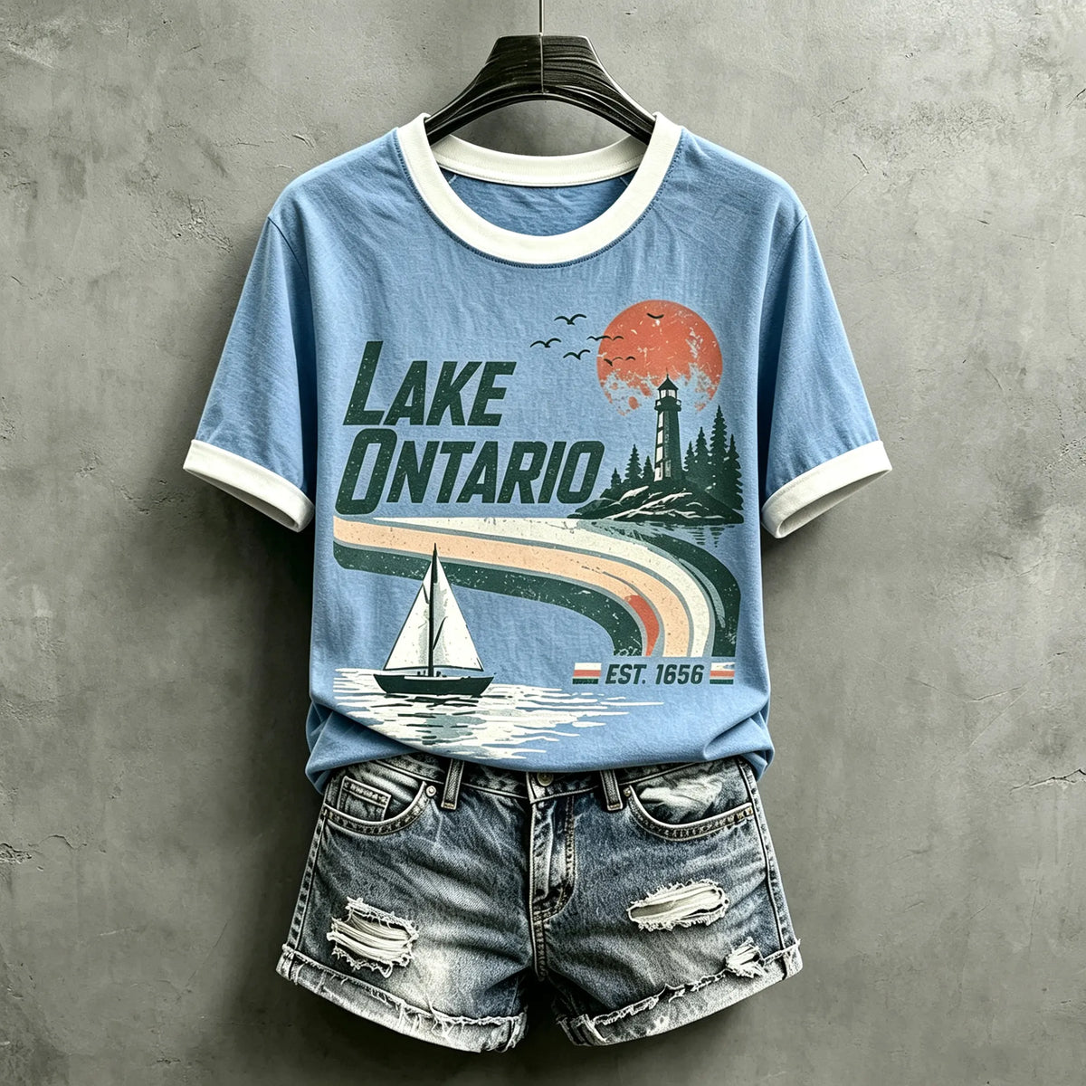 Women's Lake Ontario Est 1615 Print T-shirt
