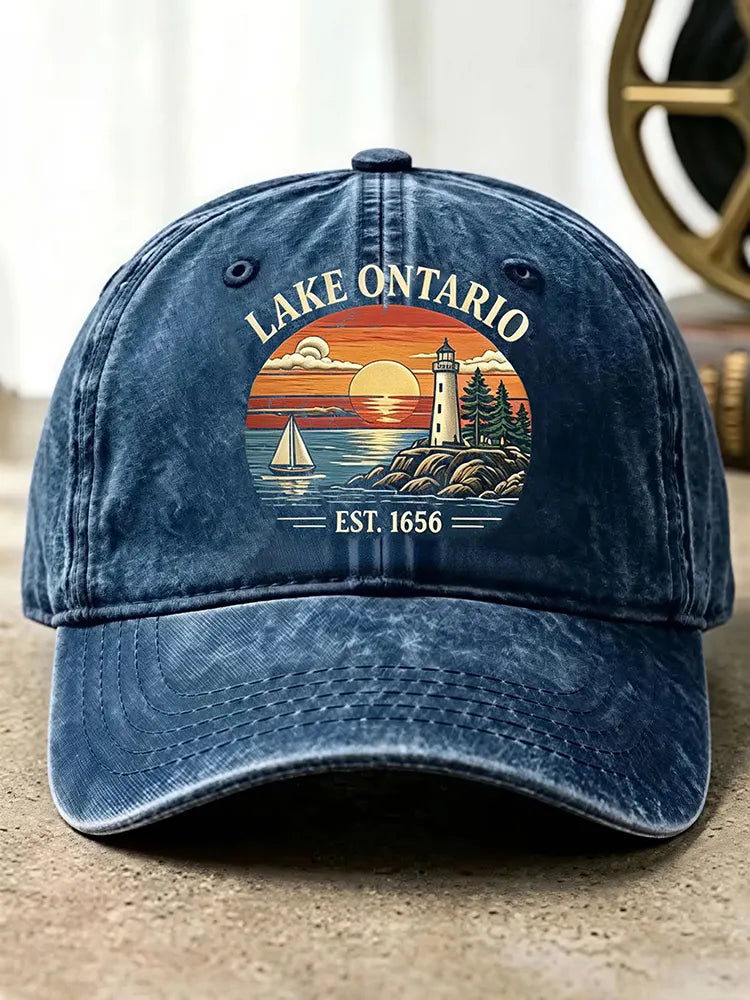 Keep Lake Ontario Landscape Print Baseball Cap