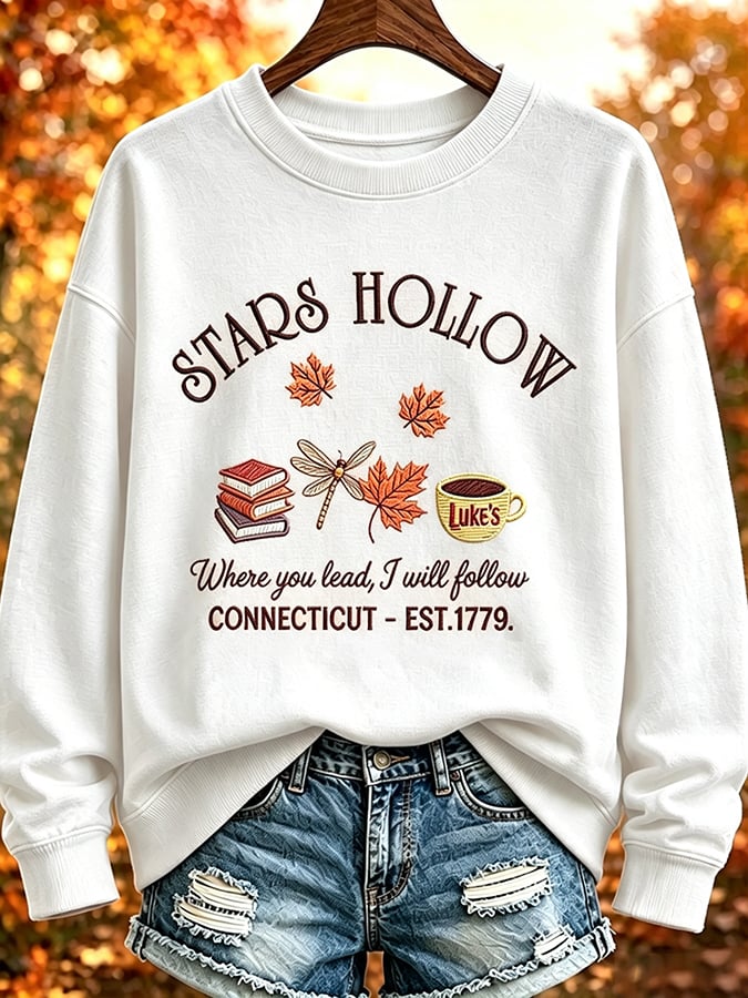 Women's  Fall In My Gilmore Girls Rerun Era Print Hoodie