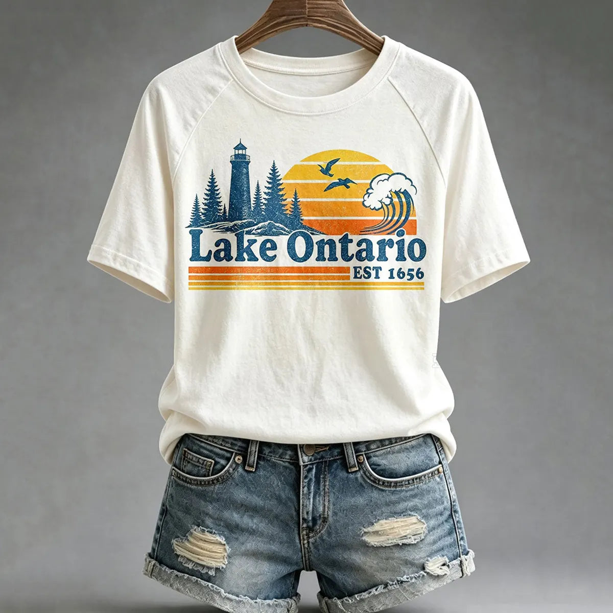 Women’s Lake Ontario Printed Casual T-shirt