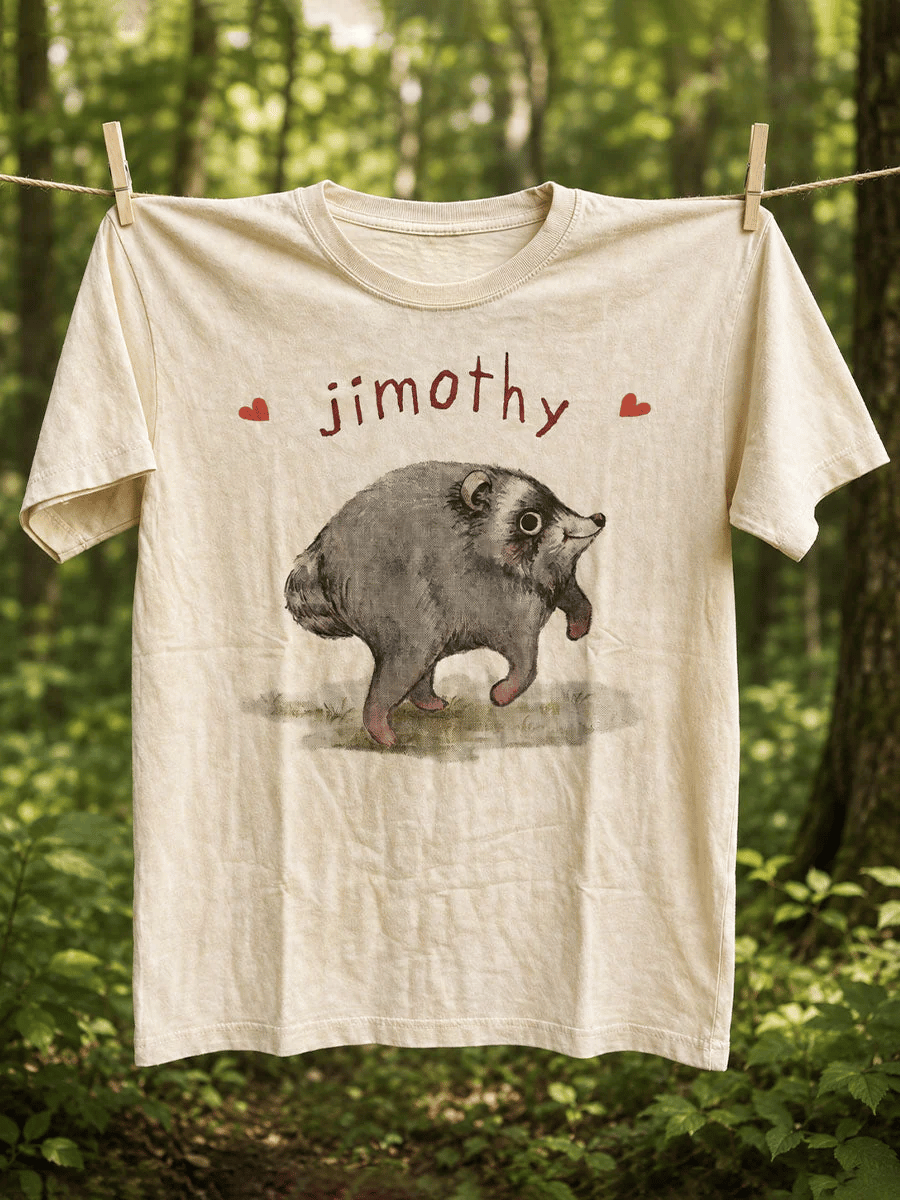 Women's Jimothy Raccoon Print T-shirt