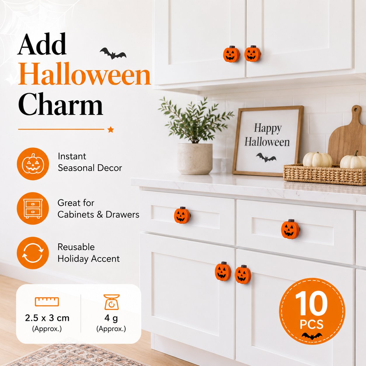 🎃 Snap It On & Spook It Up — Turn Every Knob into a Halloween Pumpkin! 👻