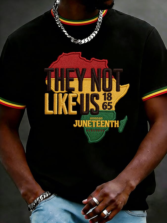 Men's Juneteenth They Not Like Us Printed Casual T-shirt