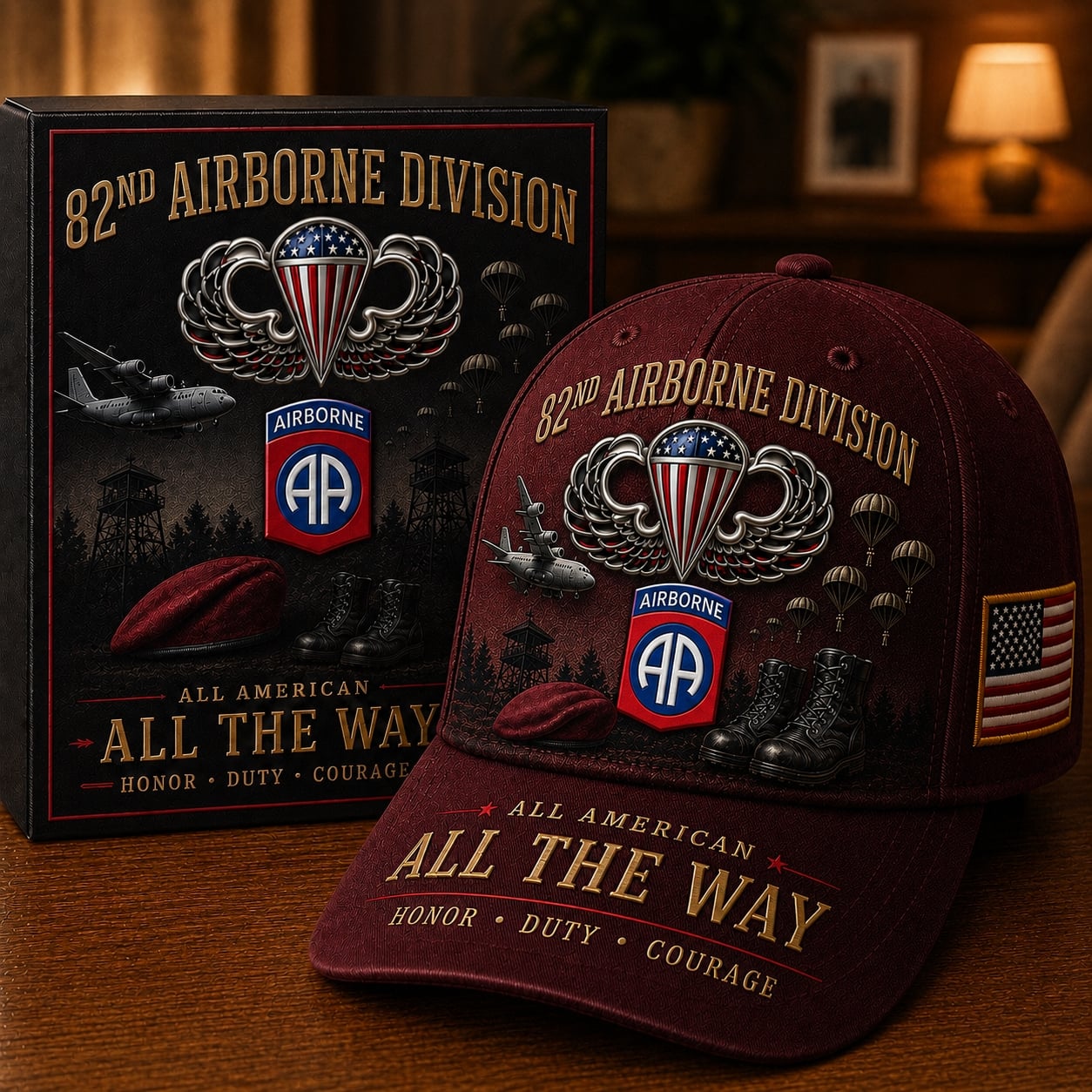🪂✈️U.S. Army Airborne Units “All the Way” Tribute Cap