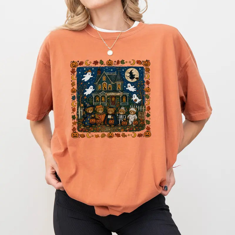 Vintage 90s Bears Halloween Shirt, Trick or Treat Bears T-shirt