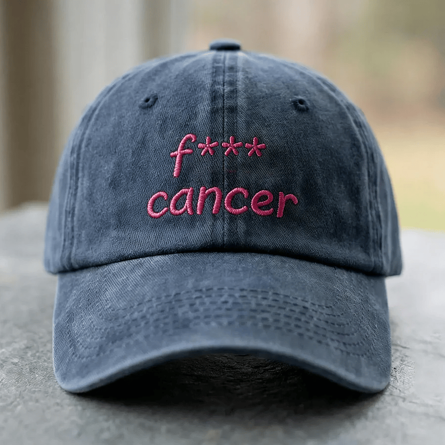 男女同款“F*** cancer”乳腺癌意识印花帽子