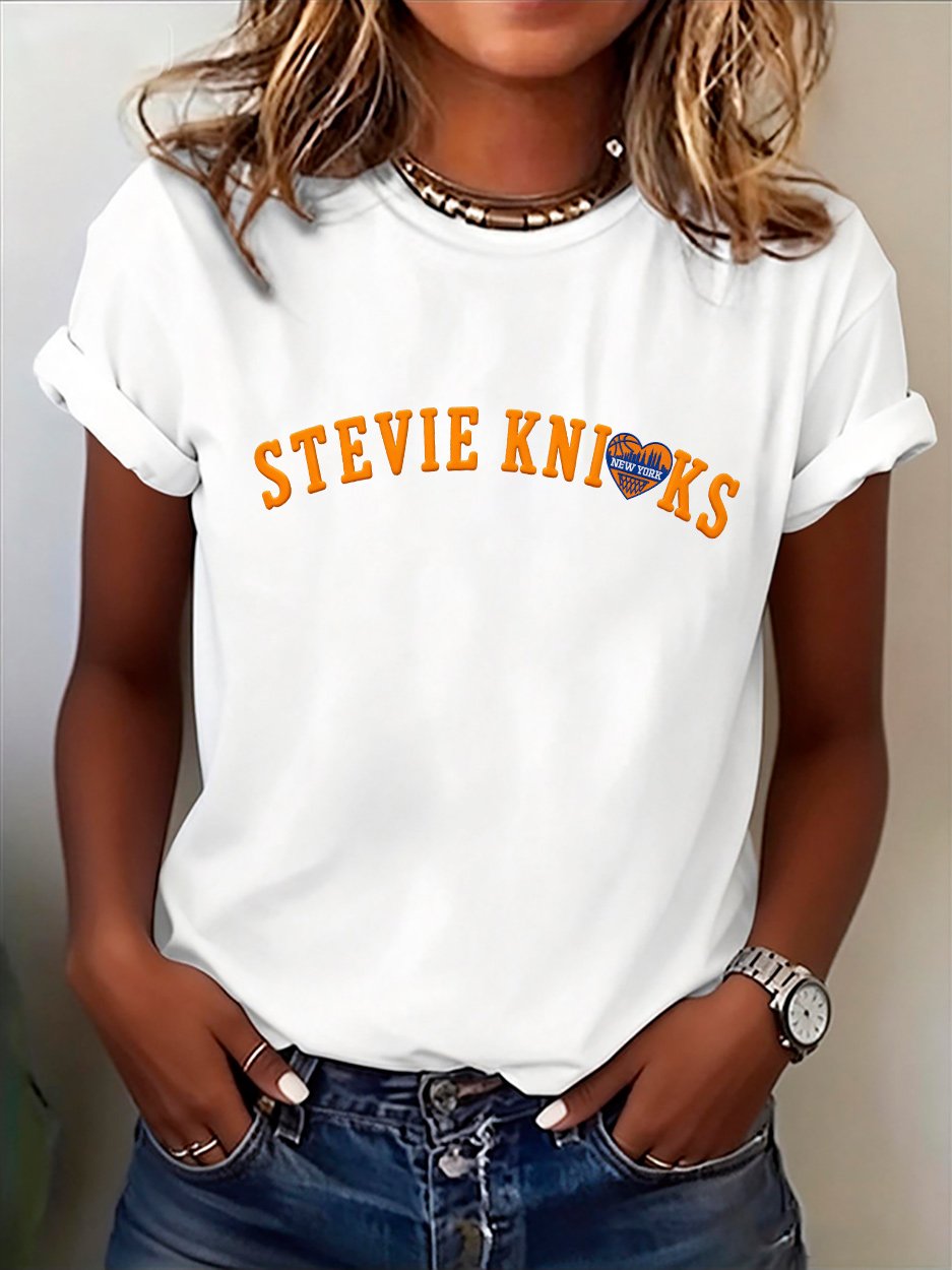 Retro New York Basketball Stevie Print T-Shirt