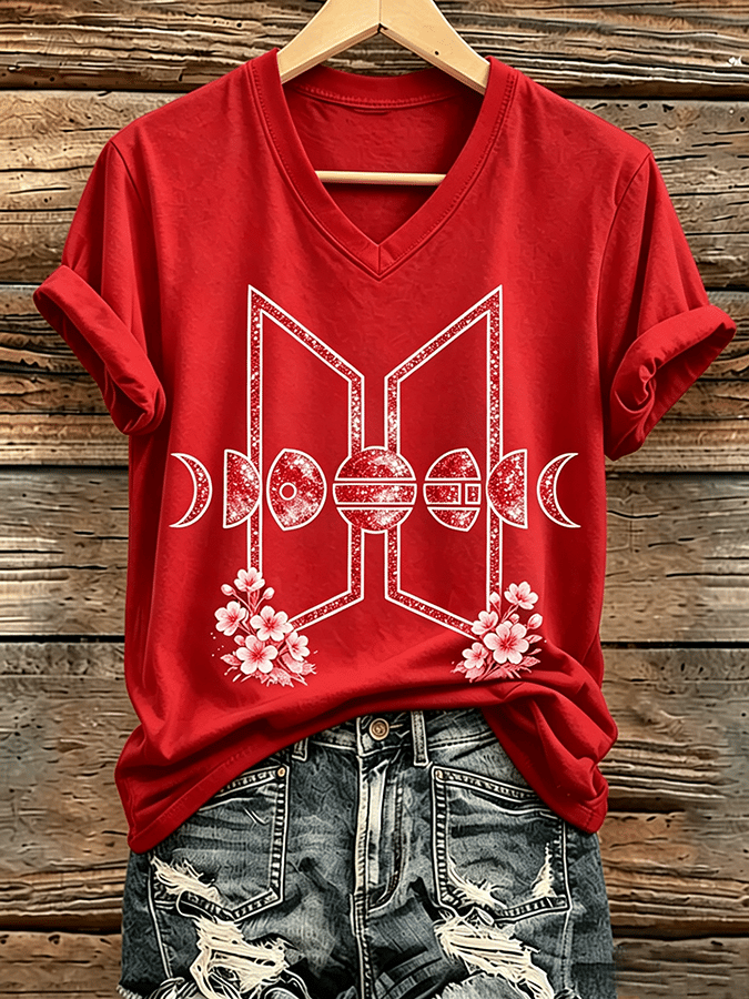 🔥Buy 3 Get 15% Off🔥Music Lovers' Pure Cotton Comfortable V-Neck Short-Sleeved T-Shirt