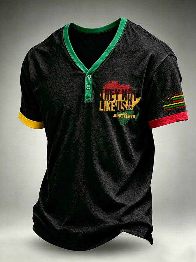 Men's Juneteenth They Not Like Us Printed  T-Shirt