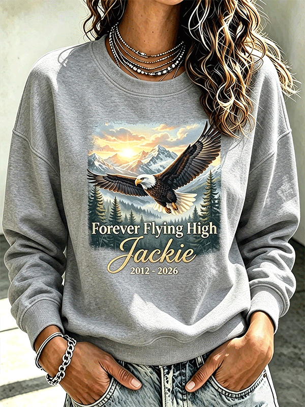 Women'S Forever Flying High Jackie Mountain Bald Eagle Memorial Sweatshirt