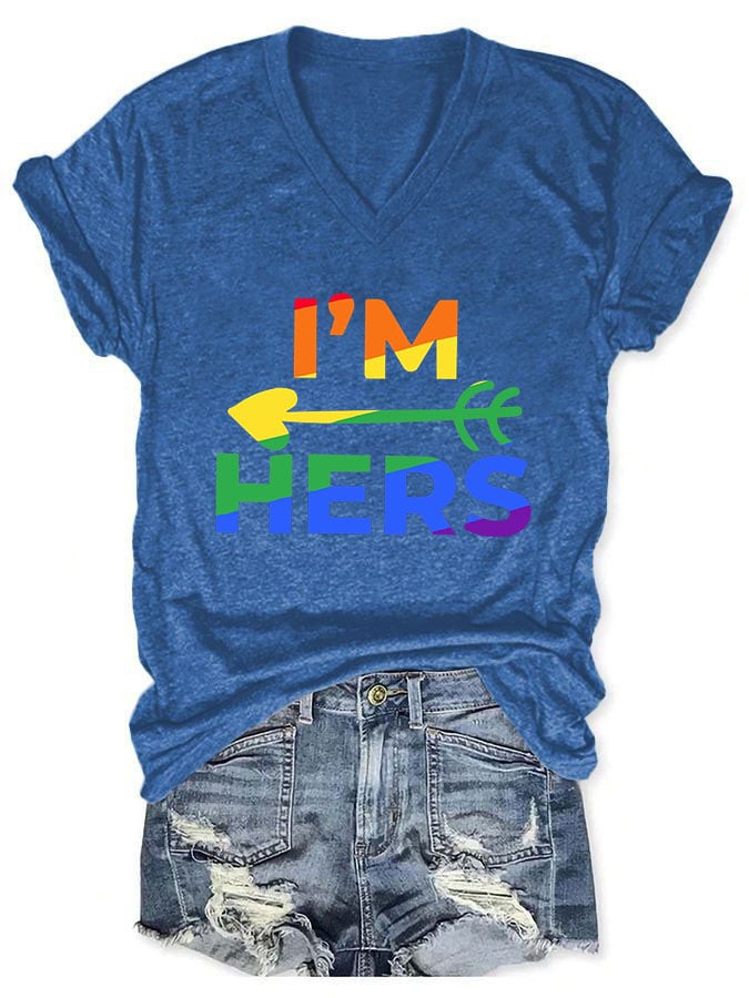 I'm Hers Print Short Sleeve T-Shirt