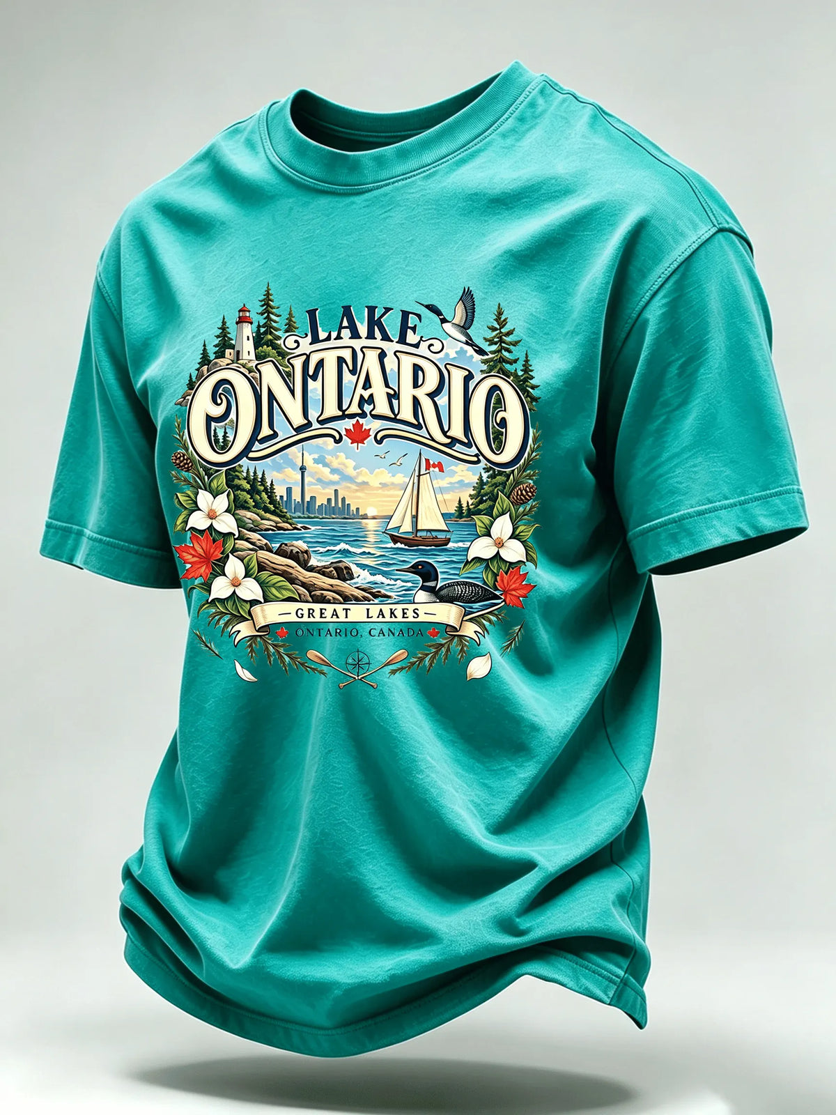 1615 Lake Ontario Printed Short-sleeve T-shirt