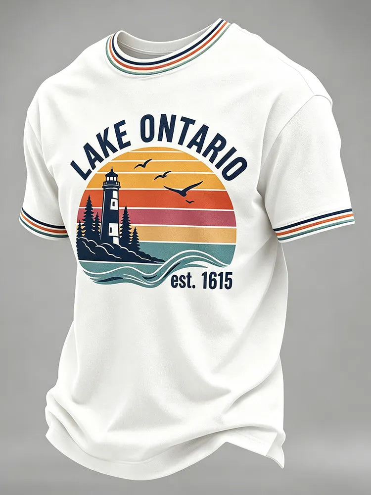 Men's Lake Ontario Printed Short Sleeve T-shirt