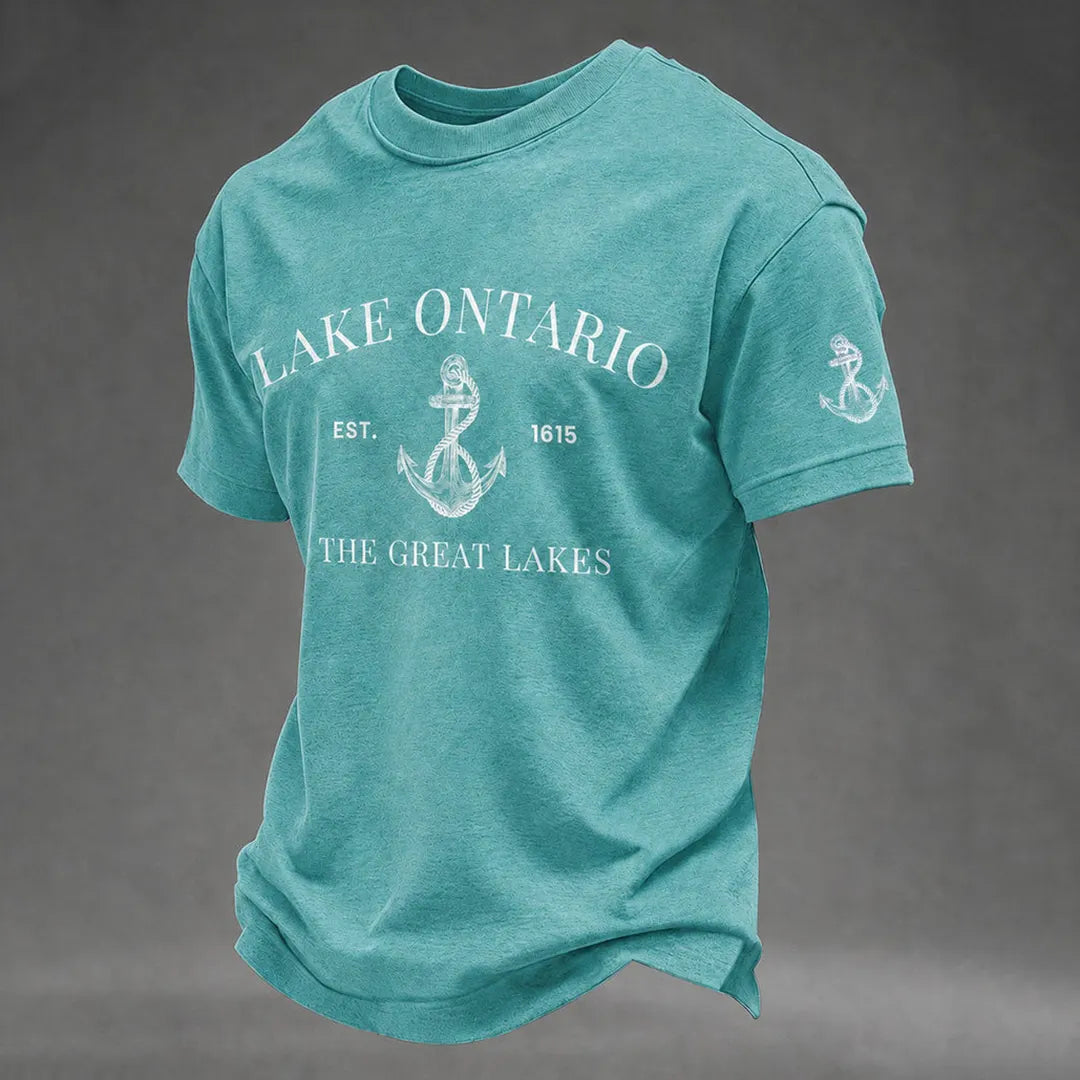 Men's Lake Ontario Printed Casual T-shirt
