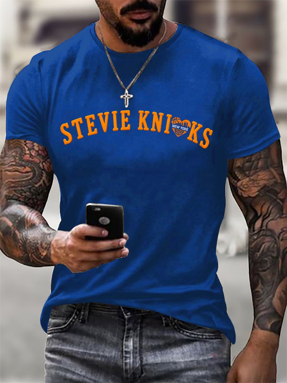 Men's Retro New York Basketball Stevie Print T-Shirt