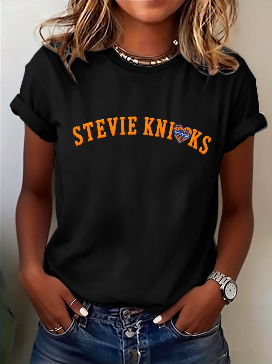 Retro New York Basketball Stevie Print T-Shirt