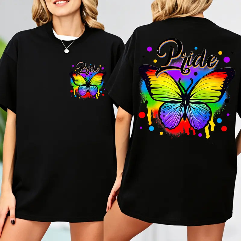 Pride Butterfly T-shirt, LGBTQ Support Tee, Pride Month Shirt