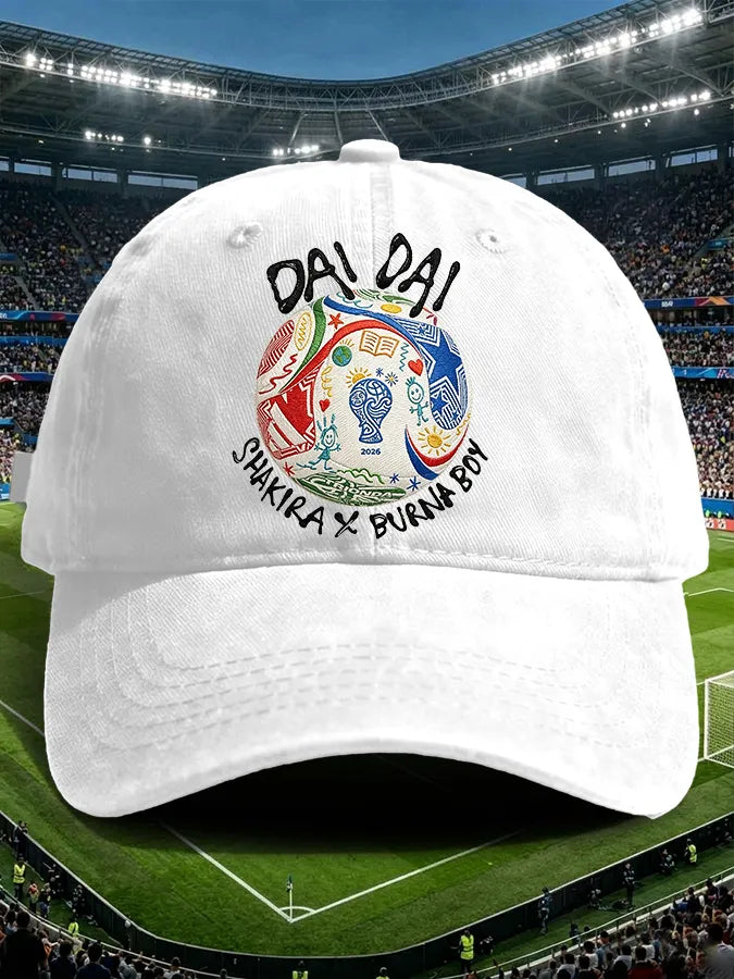 Retro Dai Dai Print Baseball Cap