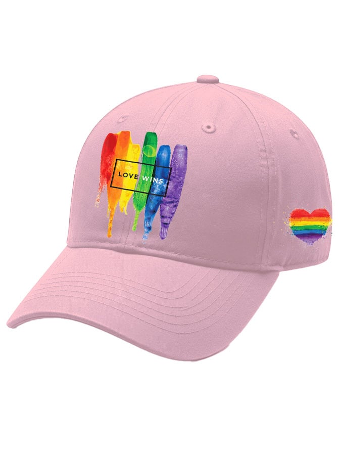Unisex Retro LGBT Love Wins Print Baseball Cap