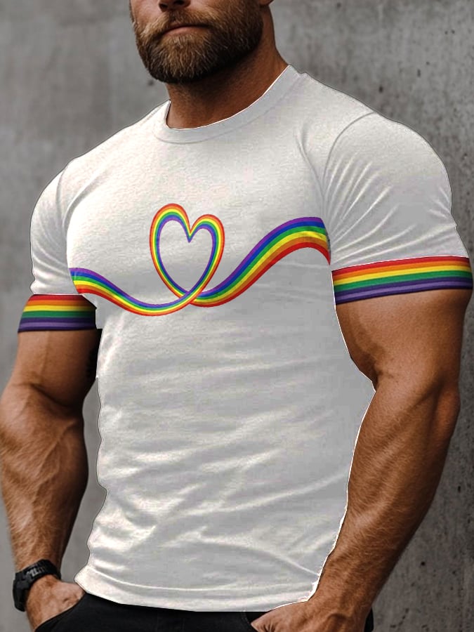 Men's Pride Month Print Casuasl T-Shirt
