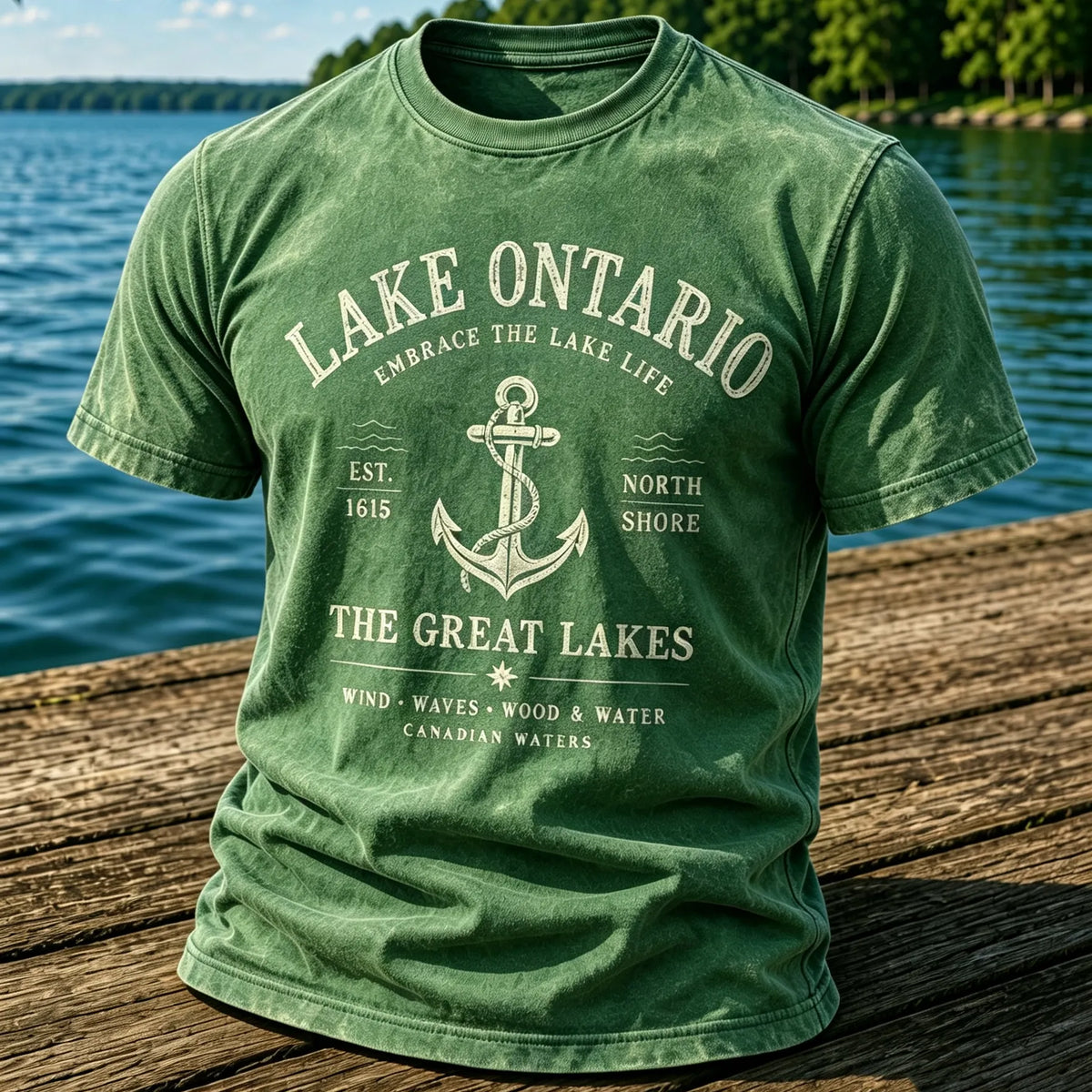 Men's 1615 Ontario Canada Print Casual Short-sleeve T-shirt