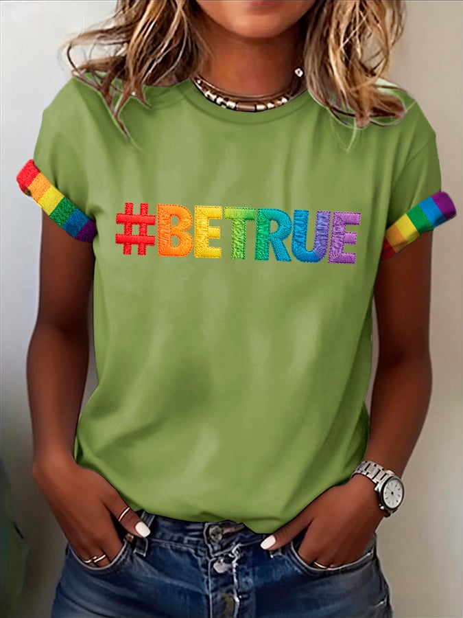Retro Pride Parade #Betrue Print T-Shirt