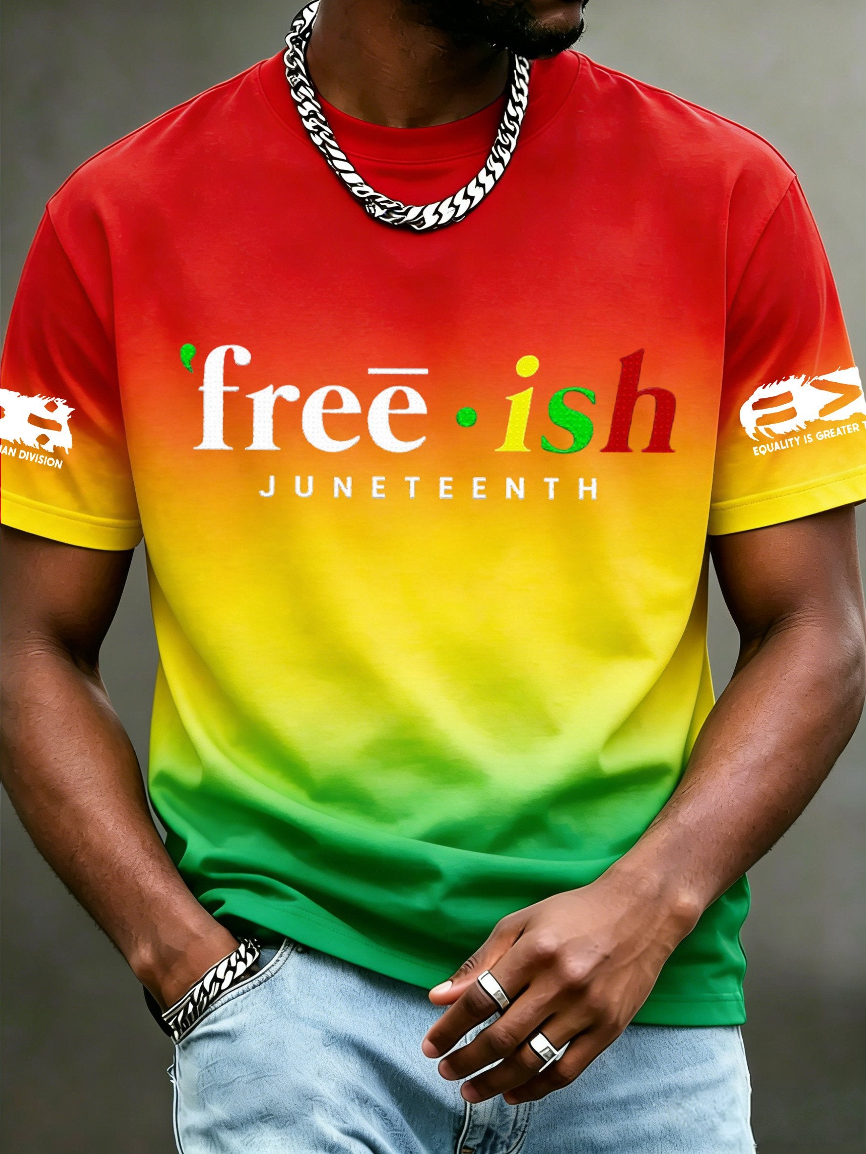 Men's Juneteenth Print Casual Top