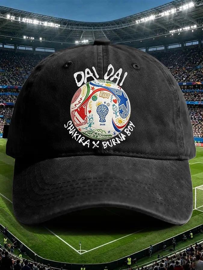 Retro Dai Dai Print Baseball Cap
